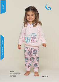 BABY GIRL'S S/L PAJAMAS U10001 Tellini S.r.l. Wholesale Clothing